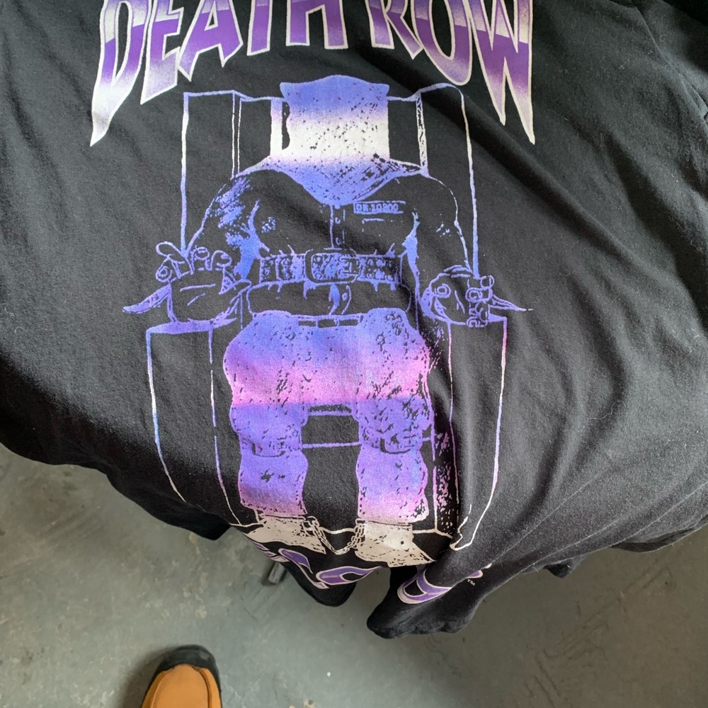 Death Row Graphic Tee - Black and Purple